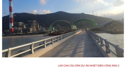 Lan can cầu dẫn dự án Nhiệt điện Vũng Áng 2